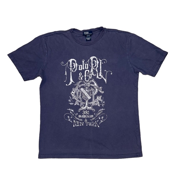 Polo Ralph Lauren Other - Polo by Ralph Lauren Navy washed Youth Large(16/18) Crest T-shirt✨